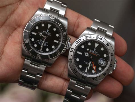 rolex explorer 216570 vs submariner|Rolex explorer ii size chart.